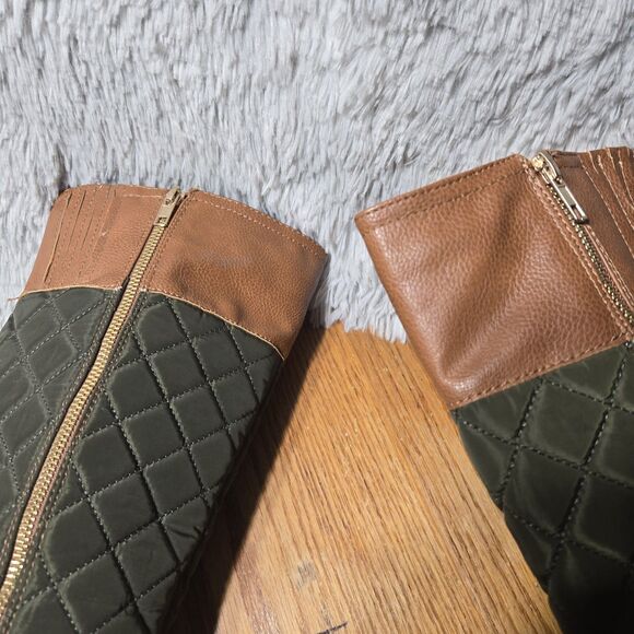 Nautica Orli Womens Size 5.5 Faux Leather QuiltedKnee High Zip Up Riding Boots - Picture 4 of 10